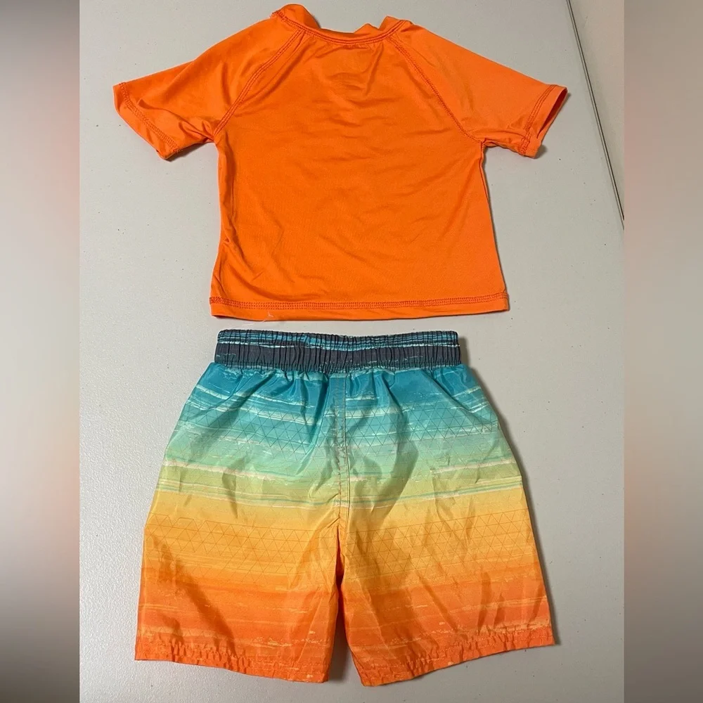 Kids Orange Dinosaur Swim Set